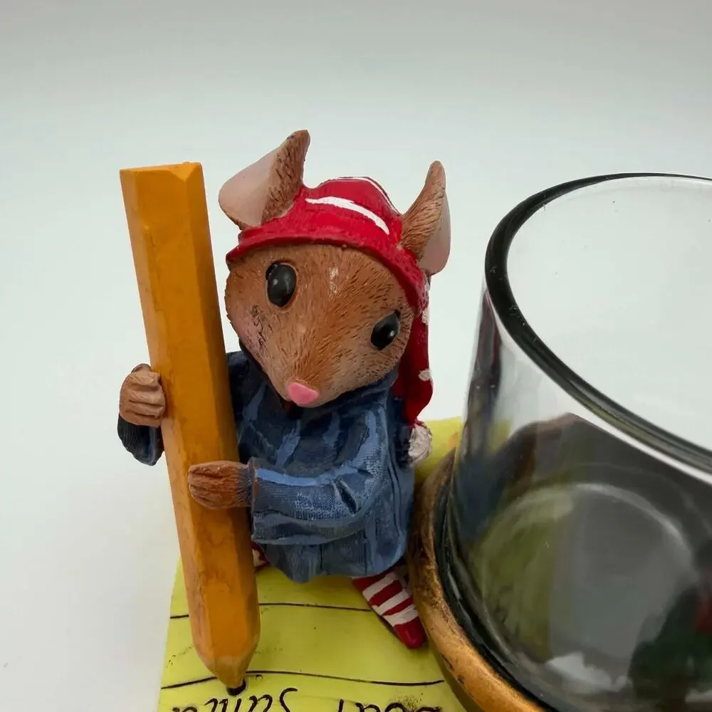 Yankee Candle Christmas Mouse Dear Santa Votive Candle Holder Holiday Cottage